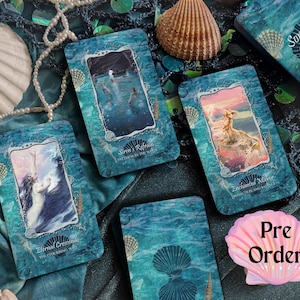 Deck Oracle sirène - téléchargement de la sorcière des mers + cartes Oracle numériques - jeu imprimable sirène océan - chant des sirènes - cartes Oracle sirène