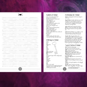 Hekate Printable Pages Hekate Grimoire Hekate Book of Shadows Pages ...