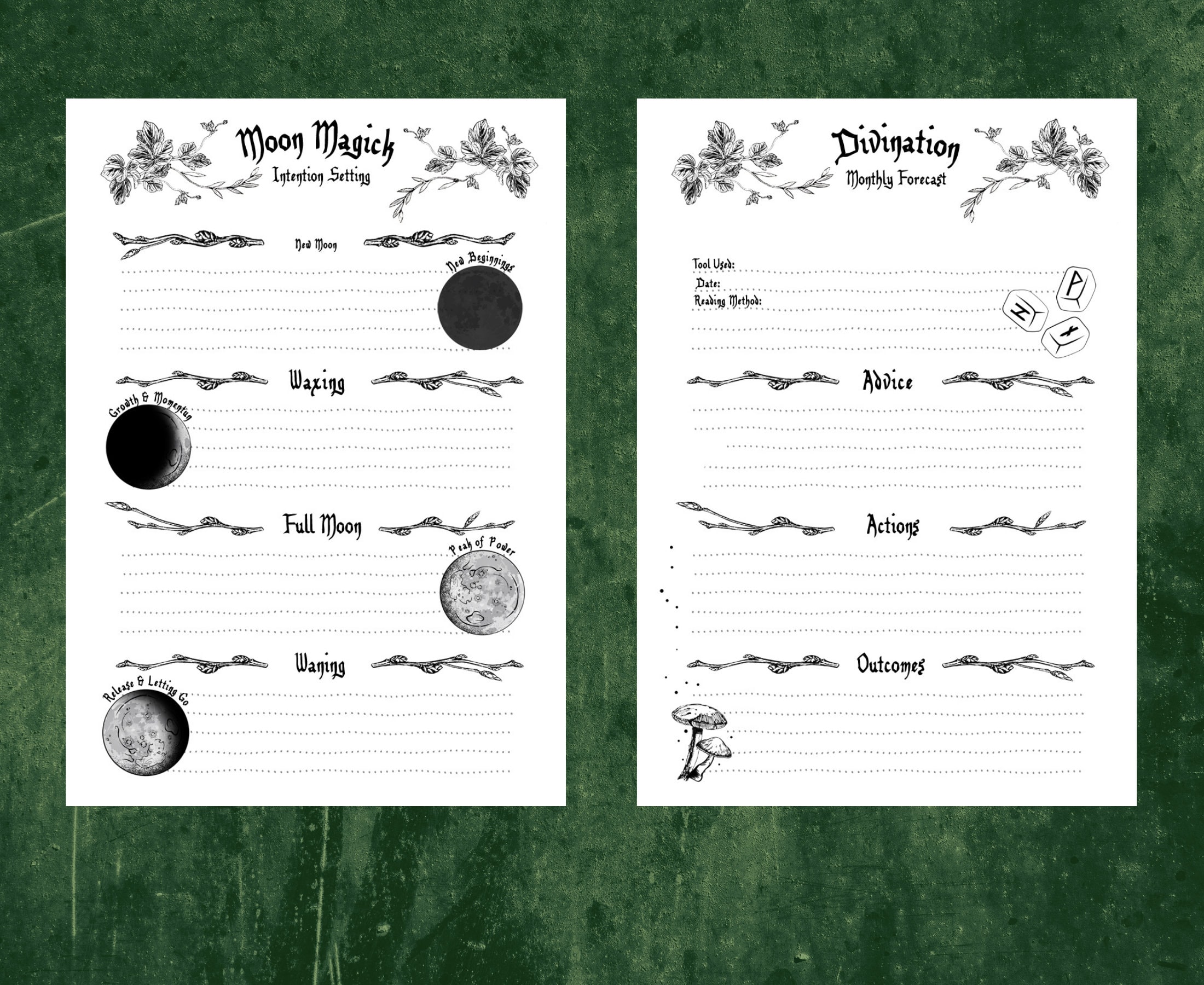 Witchy Planner Printable Pages Witch Planner Pages 2022 - Etsy