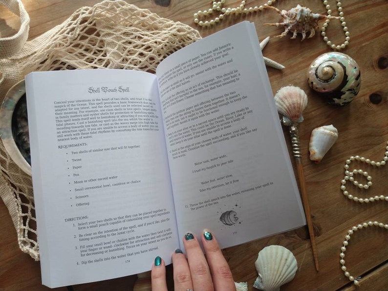Sea Witch Book Ocean Magic Grimoire Spell Book Book of - Etsy