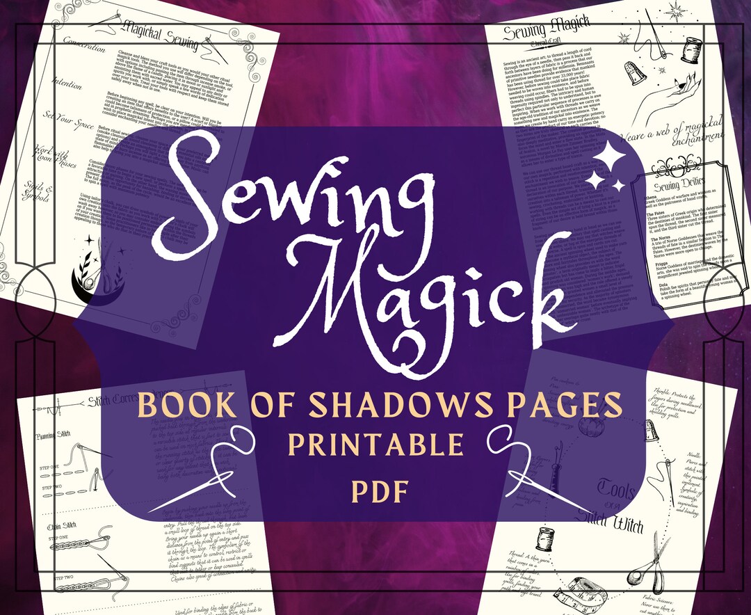Sewing Magick Printable Pages - Stitchcraft BOS Pages Book of Shadows ...