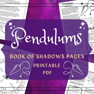 Afdrukbare pagina's slinger en grafiek - pagina's slingerboek der schaduwen - wichelroedelopen - afdrukbare pagina's wichelroedelopen - Grimoire-pagina's hekserij