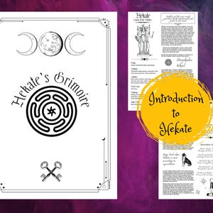 Cover of Hekate Book of Shadows printable pages set