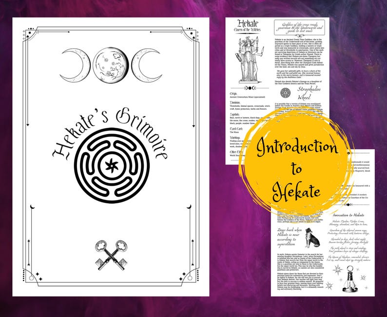 Cover of Hekate Book of Shadows printable pages set