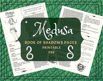 Medusa Book of Shadows Pages: Dark Goddess Grimoire (PDF)