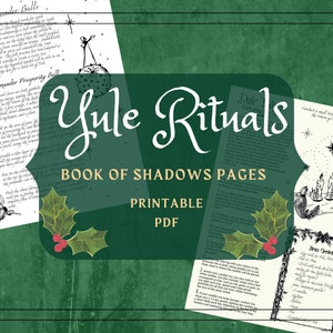 Yule Ritual Printable Book of Shadows Pages - Yule Log Printable Pages - Wiccan Sabbat - Pomander Grimoire - Sabbat Printable Yule
