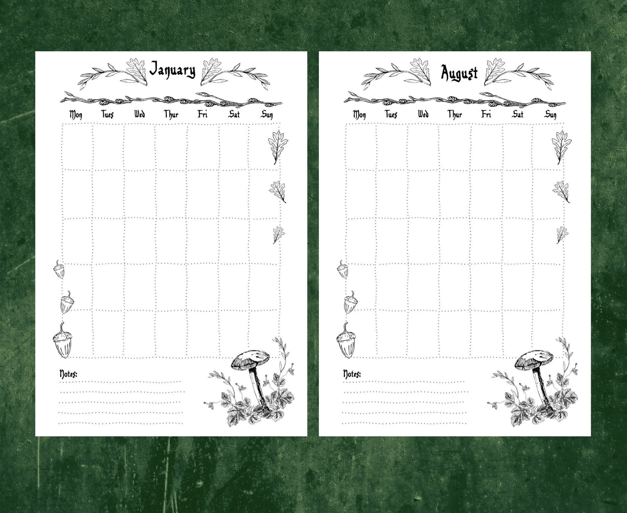 Witchy Planner Printable Pages Witch Planner Pages 2022 - Etsy