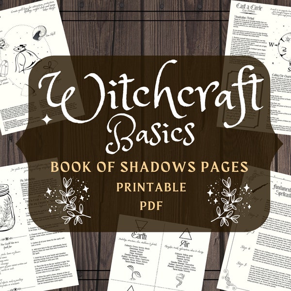 Witchcraft Spell Basics - Printable Grimoire Pages - BOS Pages