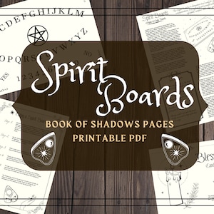 Ouija Board Pages imprimables - BOS Pages Livre des ombres Pages imprimables - Spirit Board Printable Grimoire Pages - Spirit Communication