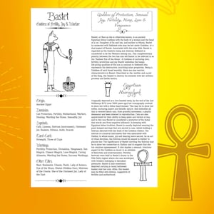 Bastet Printable Pages Bastet Book of Shadows Pages Egyptian Deity ...