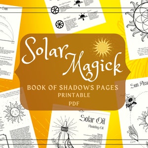 Sun Book of Shadows Pages: Solar Magic Grimoire (Digital Download)