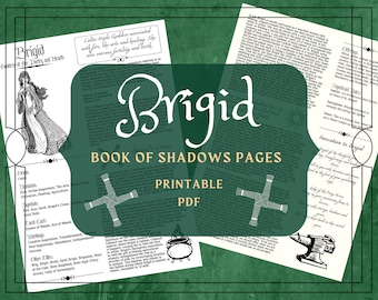 Brigid Book of Shadows Pages: Celtic Goddess Grimoire (PDF)