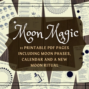 Moon Magic Book of Shadows: Lunar Grimoire Pages (PDF)