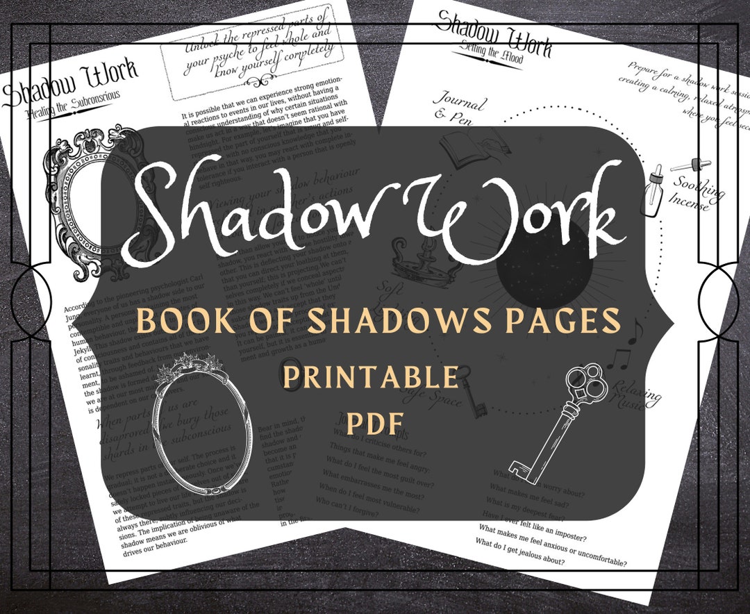 Shadow Work Printable Pages - Shadow Work Book of Shadows Pages ...