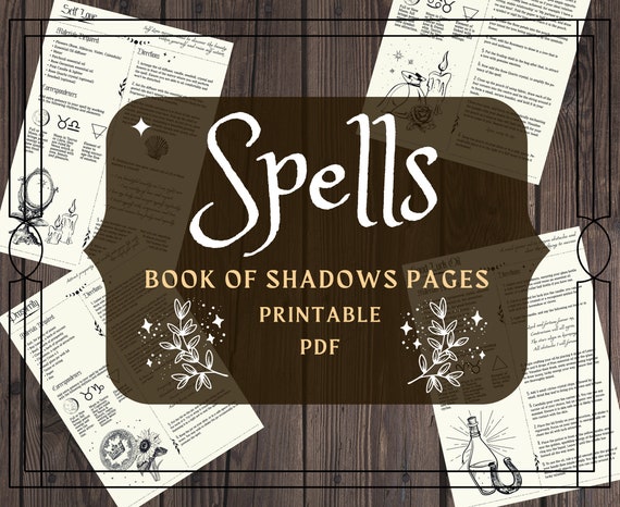 Witchcraft Spell Book Pages: Love, Luck, Prosperity Spells (PDF)