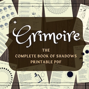 Printable Book of Shadows: Complete Grimoire Pages (PDF)