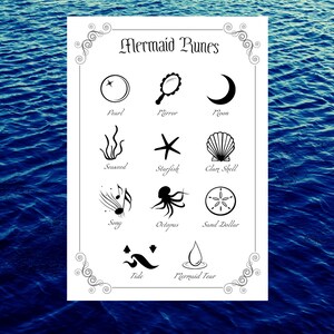 Clam Runes Mermaid Runes: Sea Witch Book of Shadows Pages (printable PDF) - Etsy
