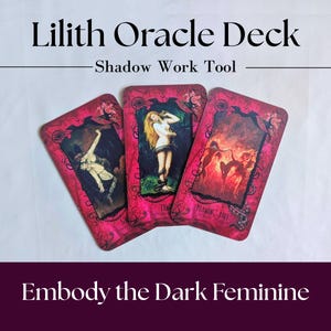 Lilith Oracle Deck for Shadow Work | Dark Feminine Tarot Cards