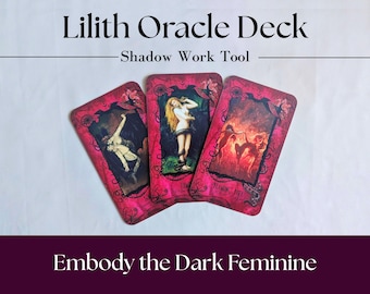 Lilith Oracle Deck for Shadow Work | Dark Feminine Tarot Cards