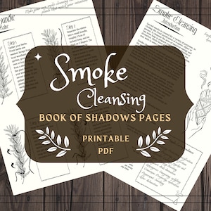 Smoke Cleansing Grimoire Pages: Witchcraft Basics (PDF)