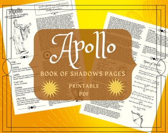 Apollo Book of Shadows Pages: Greek God Grimoire (PDF)
