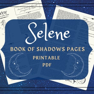 Selene Moon Goddess Book of Shadows Pages (PDF Printable)