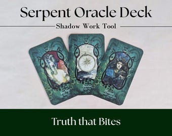 Serpent Oracle Deck for Shadow Work and Medusa Snake Rituals