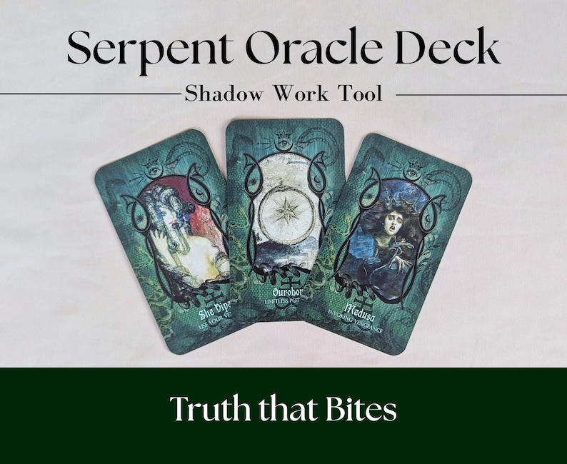 Serpent Oracle Deck for Shadow Work and Medusa Archetype Rituals - Etsy