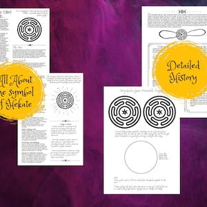 Hekate's strophalos wheel printable pages for a Hekate Book of Shadows