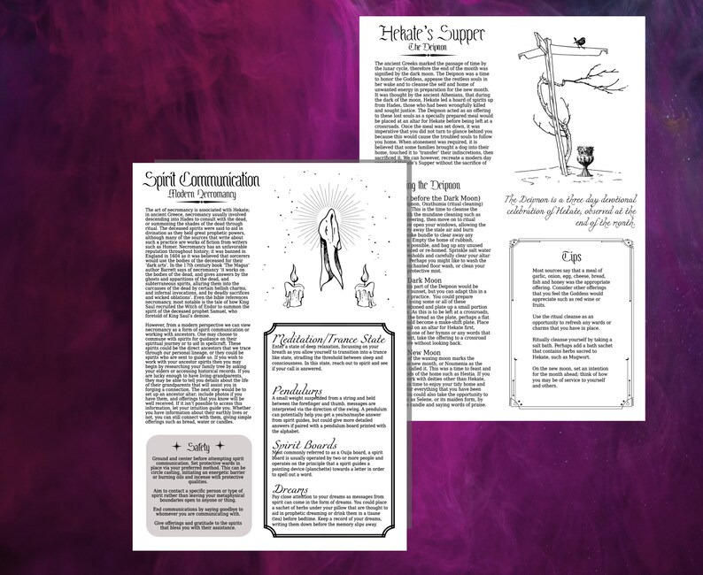 Hekate Printable Pages Hekate Grimoire Hekate Book of - Etsy Australia