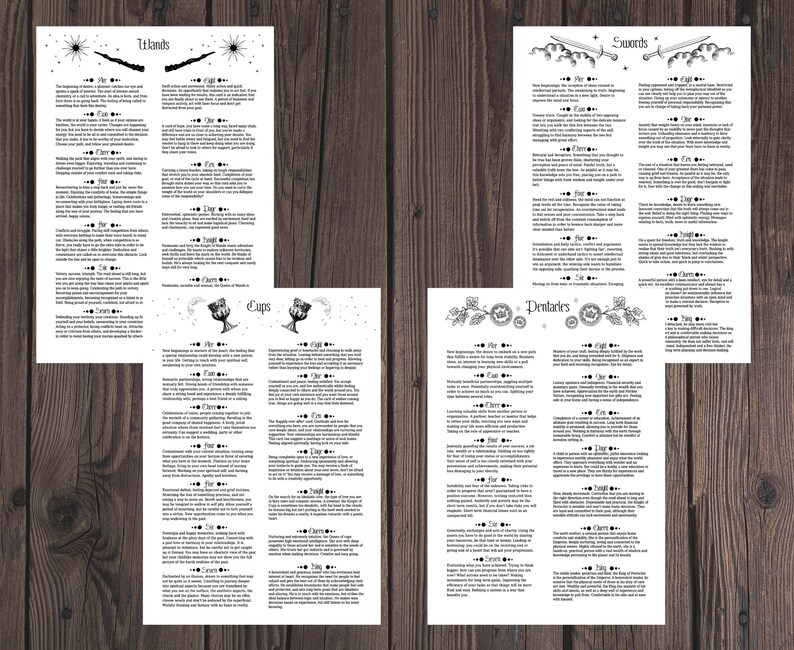 Tarot Cheat Sheet: Beginner's Book of Shadows Pages (PDF eBook) image 5