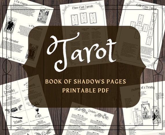 Tarot Cheat Sheet: Beginner's Book of Shadows Pages (PDF eBook)