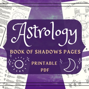 Pages imprimables sur l'astrologie - Pages du Livre des ombres du zodiaque - Principes de base de l'astrologie - BOS Pages - Grimoire Pages