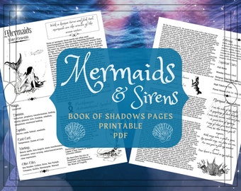 Mermaid Book of Shadows Pages: Sea Witch Grimoire (PDF Pattern)