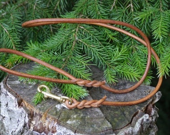 Round leather leash, lead made of round core leather