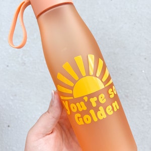 Golden Plastic Reusable Water Bottle