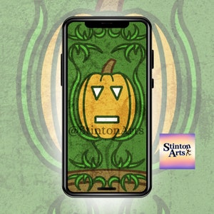 Halloween Pumpkin Art, Phone Wallpaper, Seasonal, Killer Pumpkin