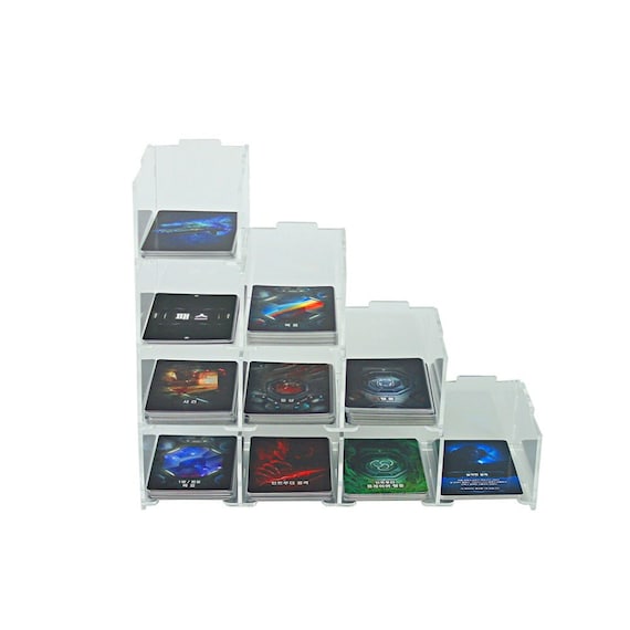 Stackable card deck holder organizer