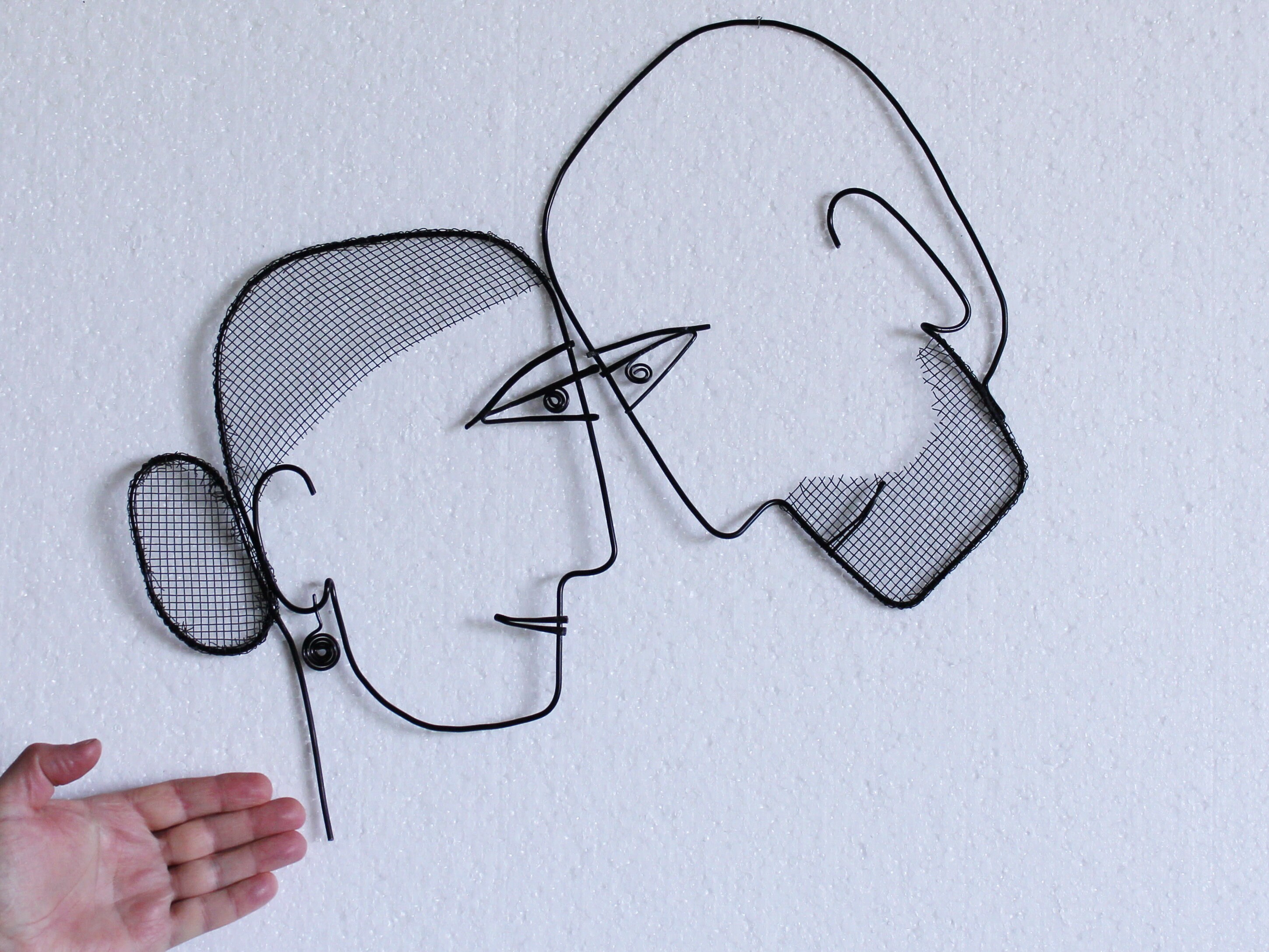 Wall Gift Wall Decor Sculpture wire Drawing from the Wire Art | Etsy