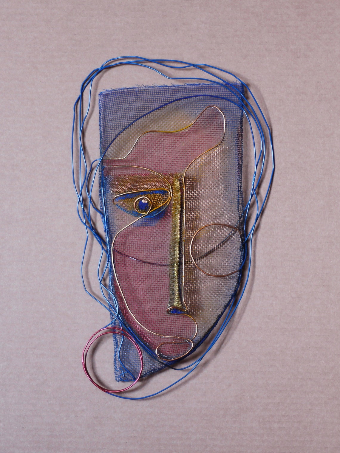 Abstract Portrait Wire Sculpture Art modern Decor Metal Art | Etsy