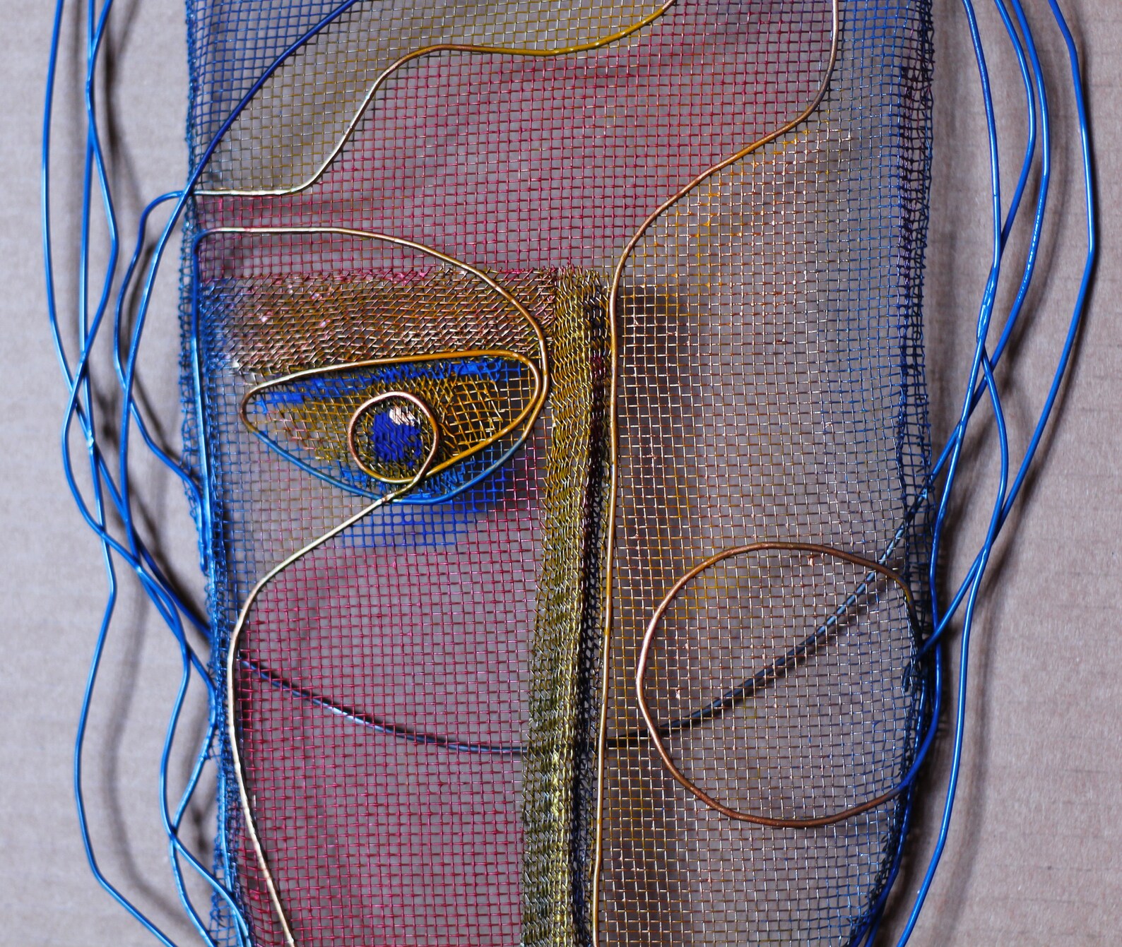 Abstract Portrait Wire Sculpture Art modern Decor Metal Art | Etsy