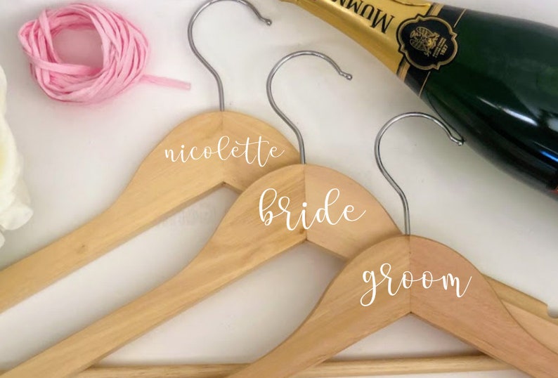 Wedding Coat Hanger Labels DIY Bride Groom Bridesmaid Etsy