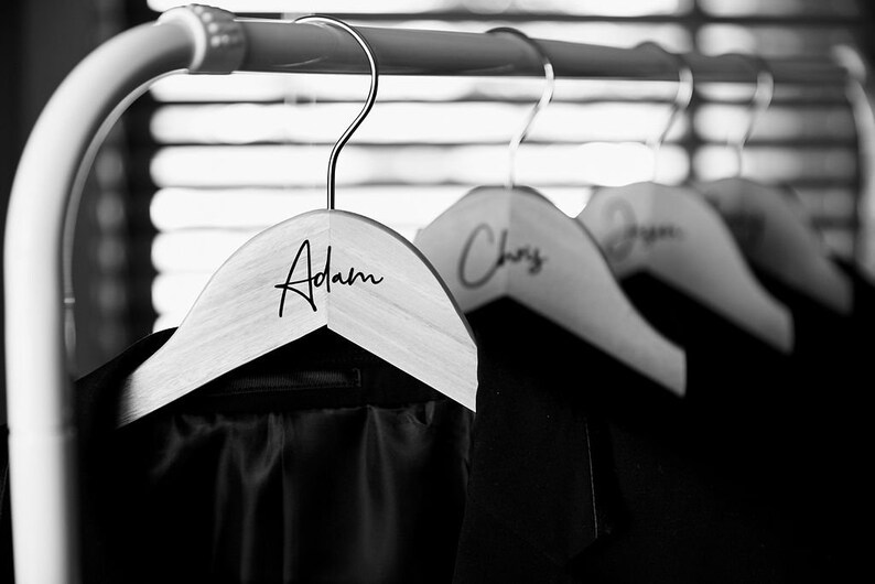 Wedding Coat Hanger Labels DIY Bride Groom Bridesmaid Etsy