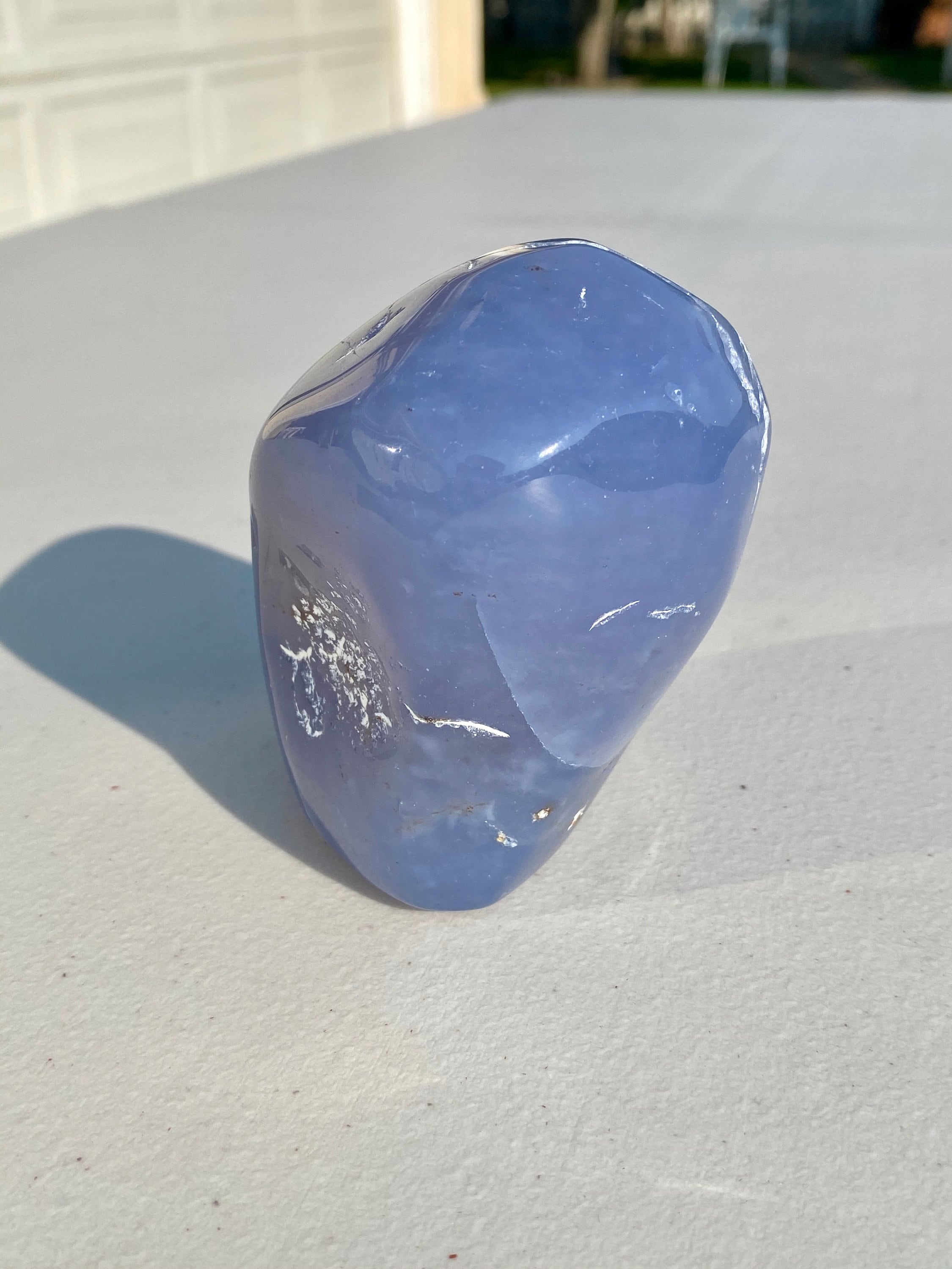 685g High Quality Blue Chalcedony Polished Stone | Etsy
