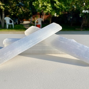 8&quot; Natural Raw Selenite Sticks/Wands Crystal Morocco