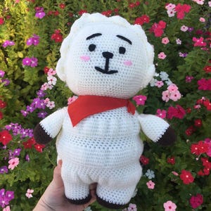 Giant BT21 RJ Crochet Doll, BTS Jin Character Stuffie