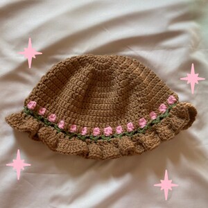 Crochet Tulip Bucket Hat