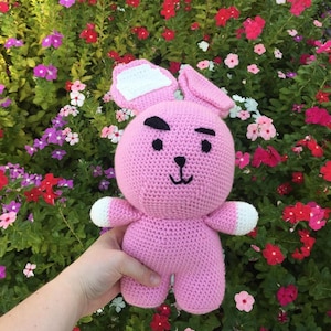 Giant BT21 Kookie Crochet Doll, BTS Jungkook Character Stuffie
