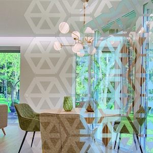 Clear Acrylic Room Divider: Recycled Plastic Hanging Screen