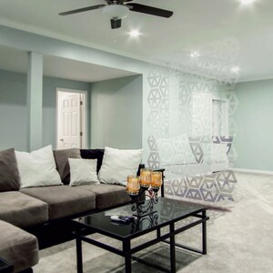 Clear Acrylic Room Divider: Recycled Plastic Hanging Screen image 3